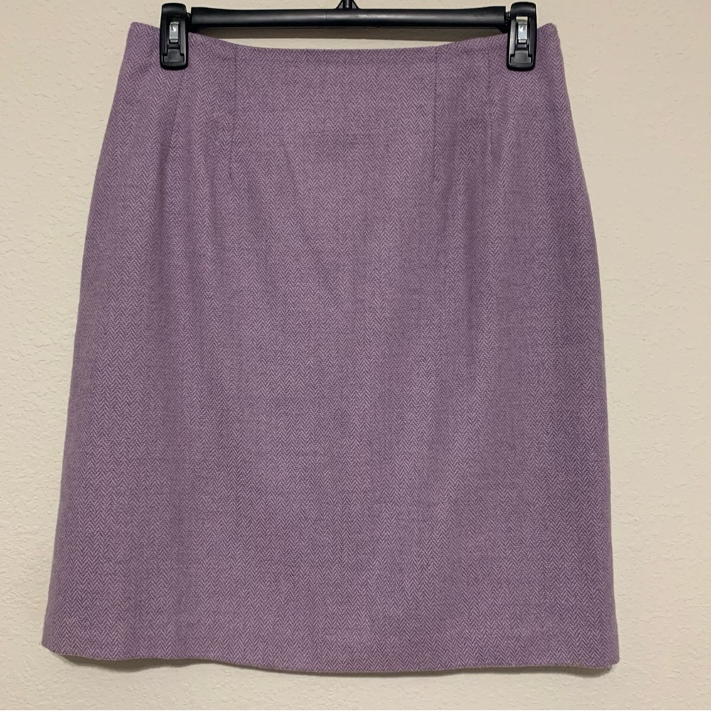 JG Hook Wool Blend Chic Lavender‎ Pencil Skirt Women Size 12  Warm Cozy Office